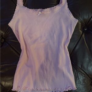 Lilu Light Pink Lace-Trimmed Camisole